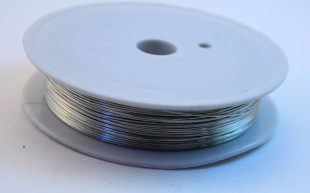 "Gamma" Проволока для бисера металл DGB- 3 d 0. 3 мм 50 м №02 под серебро