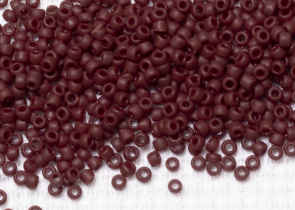Бисер Япония круглый 15/0 10 г 0046F коричневый матовый, непрозрачный