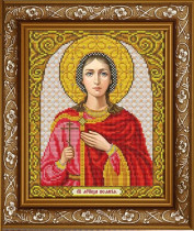 Рисунок на ткани для вышивки бисером ИС-4037 Святая мученица Пелагея 20х24,5см