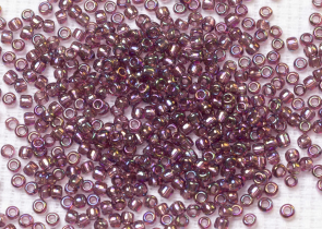 Бисер Япония круглый 11/0 10г 0166B аметист, радужный прозрачный