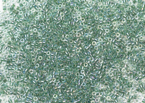Бисер Япония MIYUKI Delica цилиндрический 11/0 5г DB-0060 лайм радужный с цветной линией